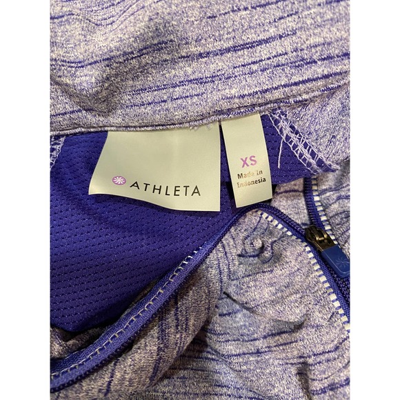 Athleta Heavenly Hail Amalfi Blue Heathered 1/4 Zip Thumbholes Hoodie XS - Picture 6 of 7